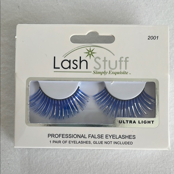 Lash Stuff Glitter Blue False Eyelashes 2000s y2k cosplay festival costume rave - Picture 1 of 2